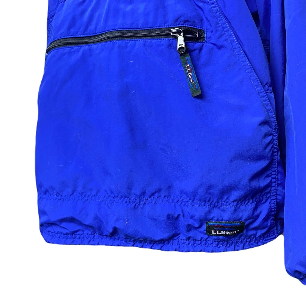 Vintage L.L.Bean Anorak Windbreaker Hooded Jacket Kangaroo Pocket Men's Med - Picture 2 of 5